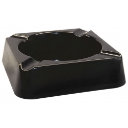 Stinky Composite 8" Square Stackable Ashtray - Black