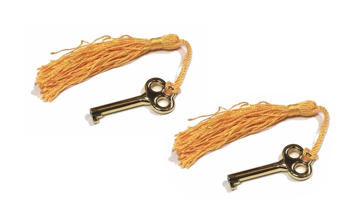 "KEY" Humidor Replacement Key ~ Gold Key with Yellow Tassel 