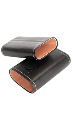 XIKAR Envoy Triple Cigar Case Cognac Leather 243CN 